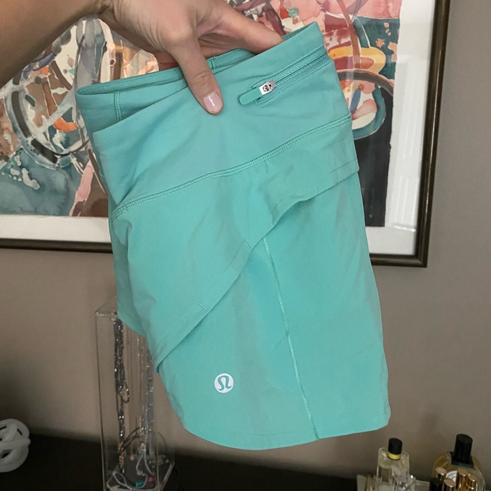 lululemon athletica Aqua Green Athletic Shorts